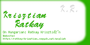 krisztian ratkay business card